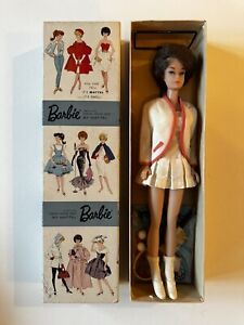 Barbie:  VINTAGE DRESSED BOX Doll In Tennis Anyone 1962 Brunette Bubble Cut MIB
