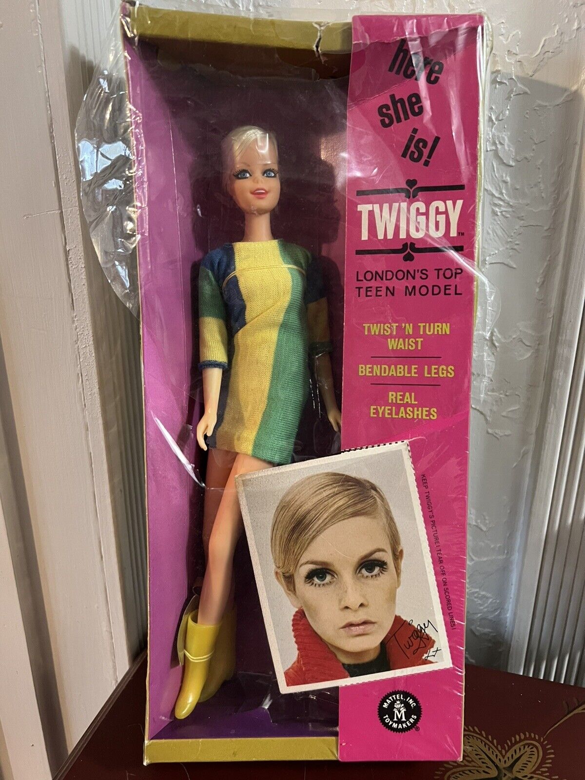 Fabulous Vintage Barbie 1967 Twiggy Doll New In Original Box No 1185 Beautiful