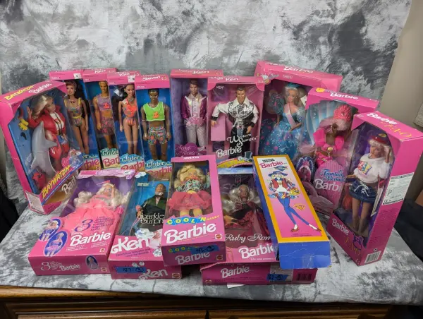 New Listing15 Barbie Dolls Glitter Beach Teresa, Kira, Steven, Ken Birthday Hearts Western
