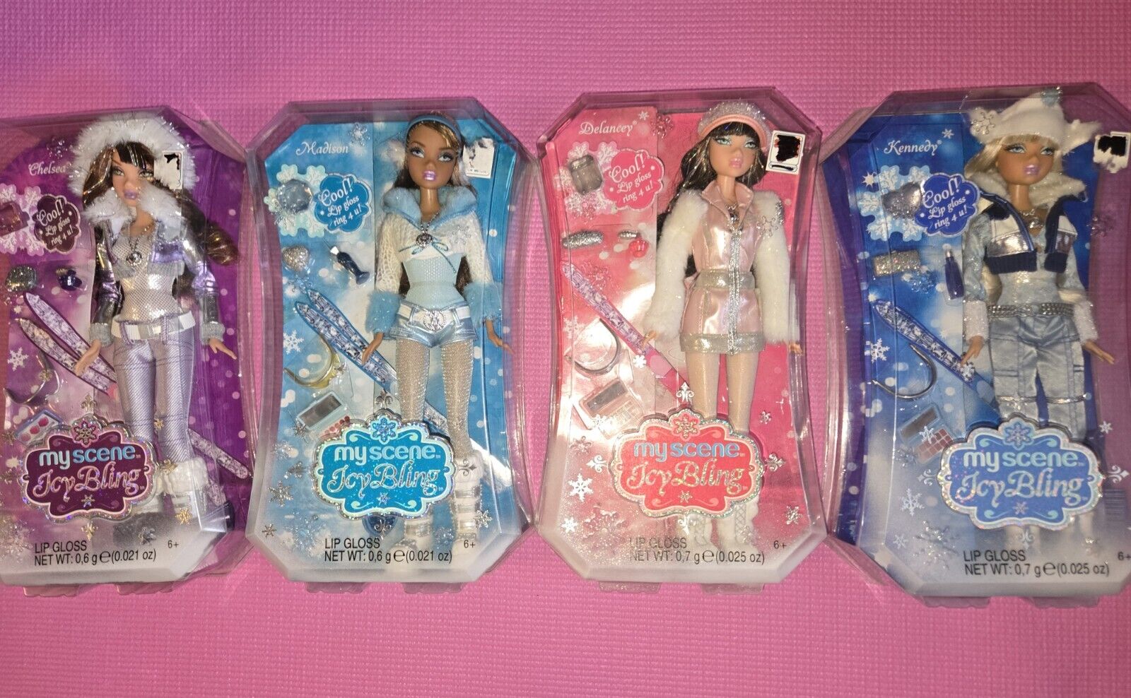 Rare Full Set- My Scene Icy Bling Delancey Kennedy Chelsea Madison Barbies
