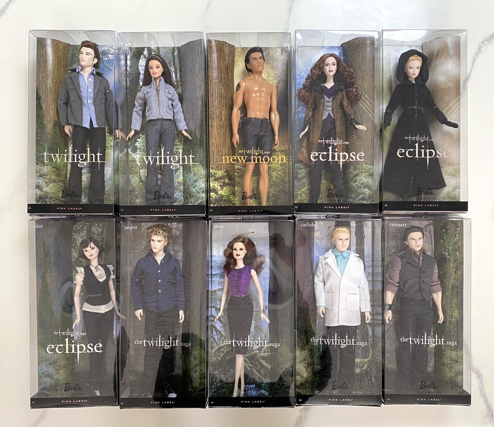 Twilight 10 piece set, New in box, Barbie pink label