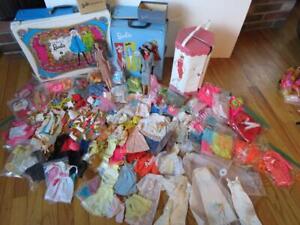 1960's Barbie Dolls, Clothing and Cases Lot - Estate Fresh