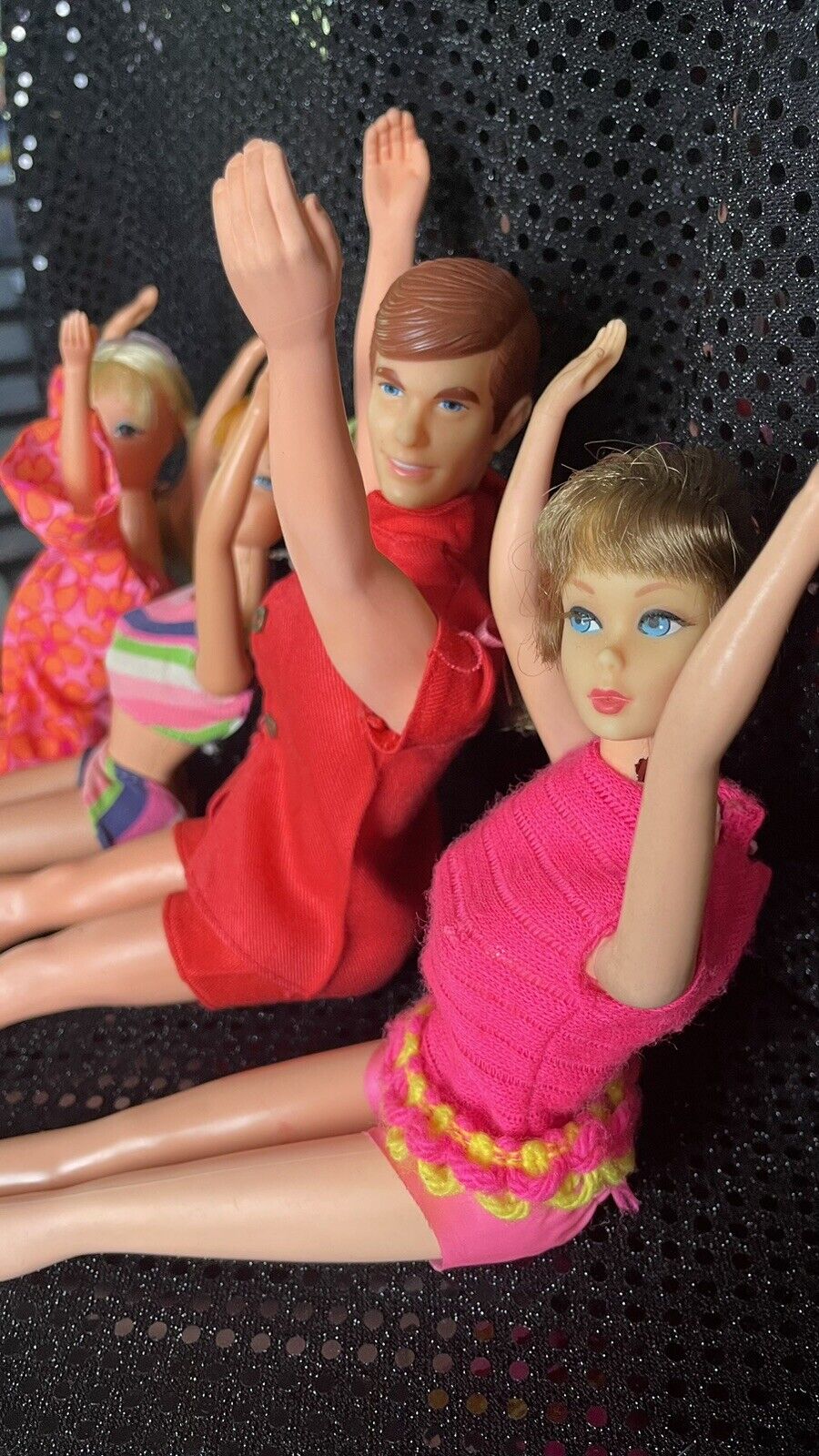 Set Of 4 WORKING Vintage Mattel Talking Dolls Barbie Ken PJ Stacey In OSS TLC