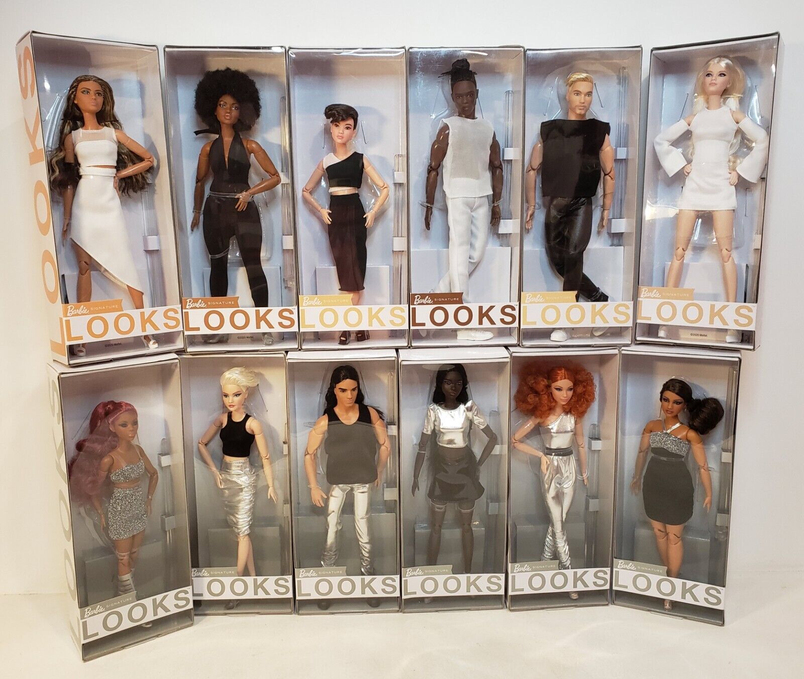 COMPLETE BARBIE SIGNATURE LOOKS DOLL SET KEN 2020 2021 MATTEL ARTICULATED NRFB