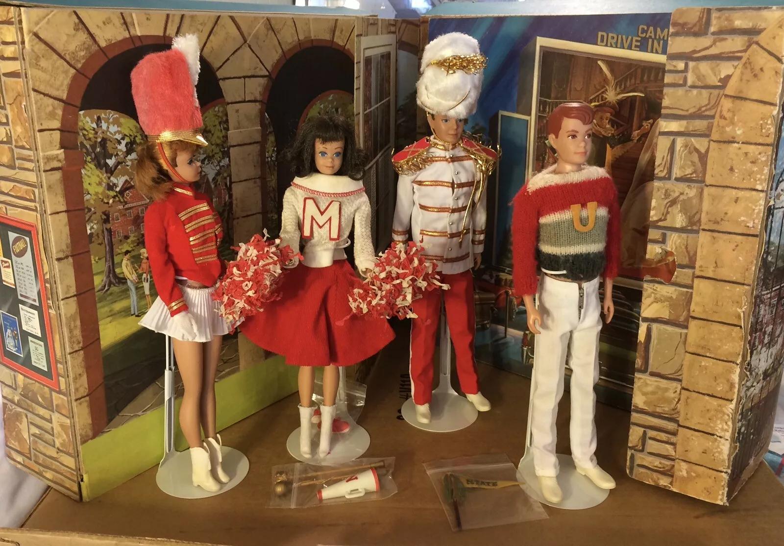 Vintage Barbie On Parade Dolls, Outfits, And College! Complete With Extras!