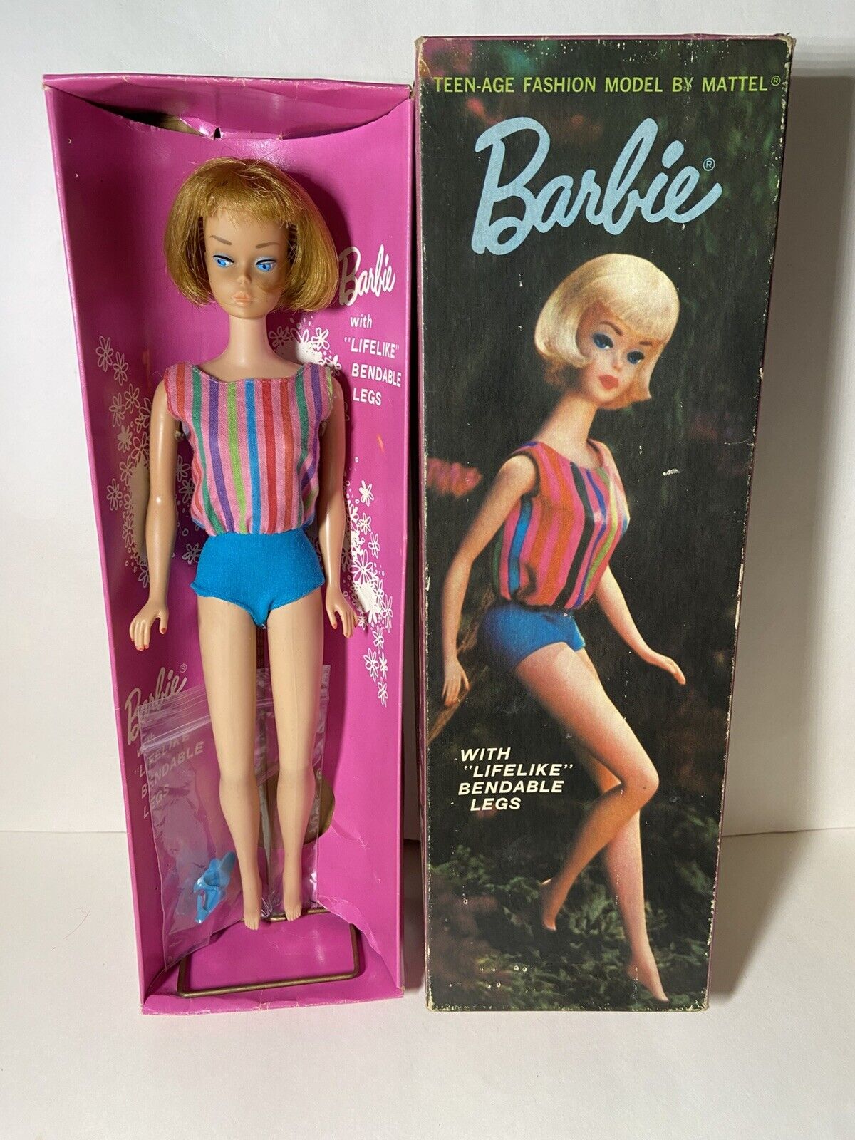 VINTAGE BARBIE Gorgeous American Girl Ash Blonde In Box!