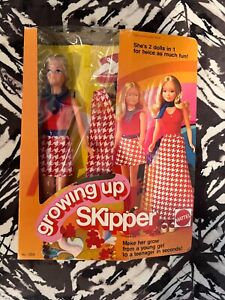 Lot - (2) NRFB vintage dolls - 1974 Growing Up Skipper and 1975