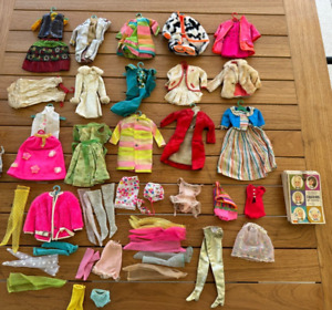 Barbie Lot 1960's / 70's Outfits Clothing Bathingsuit Fur Fashions Booklets