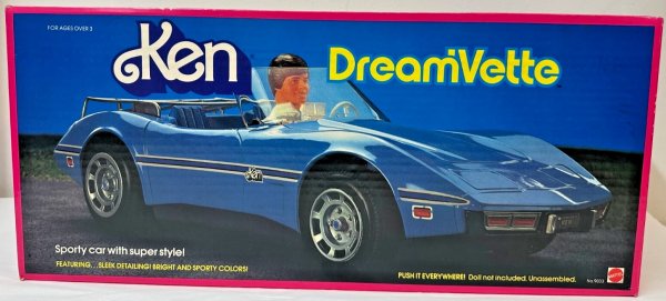 Vintage Ken Dream'Vette Blue 1984 Corvette Mattel Barbie Doll No.9033 NRFB