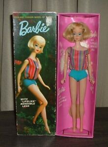 BEAUTIFUL LONG BLONDE HAIR VINTAGE AMERICAN GIRL BARBIE  WITH BENDABLE LEGS-1966