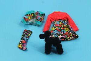 RARE Vintage Barbie Clothes Doll Outfit #1061 POODLE DOODLES Put-Ons & PET