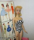 VINTAGE EARLY BARBIE PONYTAIL DOLL BLOND TM BODY NO GREEN GAY PARISIENNE BOX