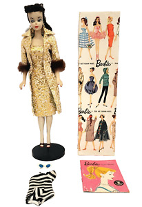 Vintage Barbie #2 - Brunette Barbie #850 - All Original With Stand and Book