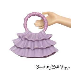 Mattel My Scene Barbie Doll Replacement Lavender Purple Ruffle Purse Bag Part