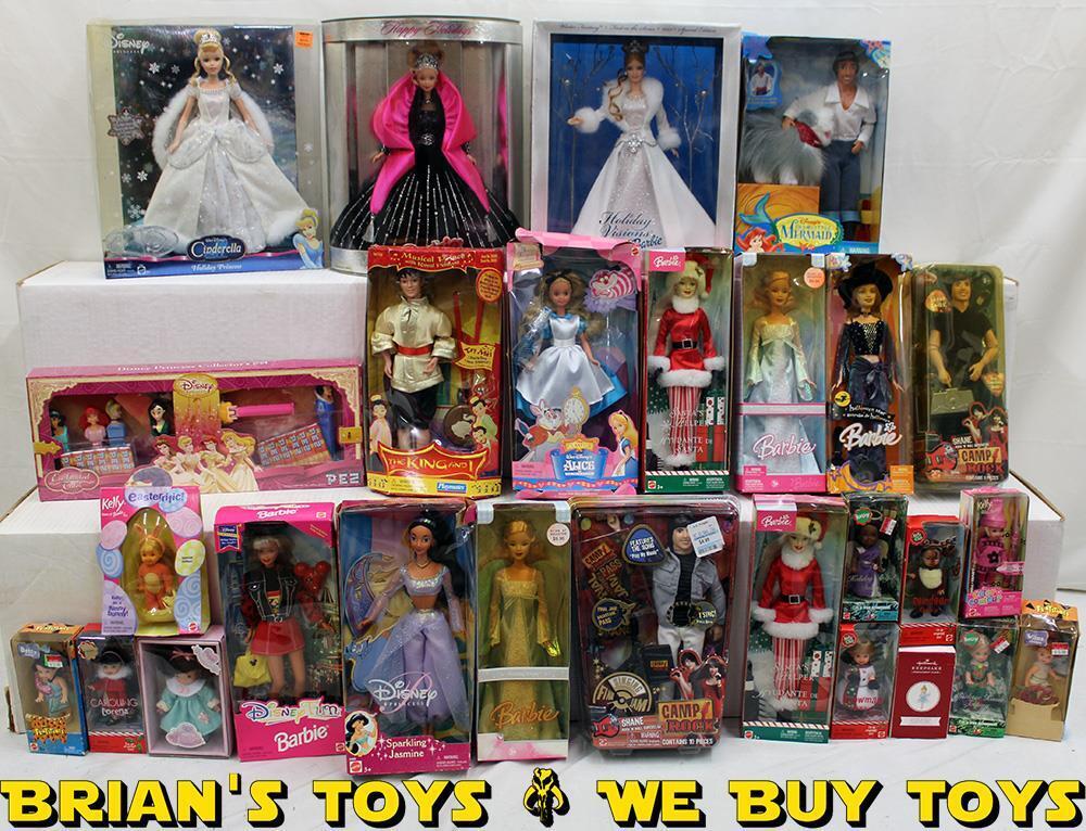 Barbie/Doll Lot of 27: Disney Fun, Cinderella, Halloween Star, Wilma & More! NR