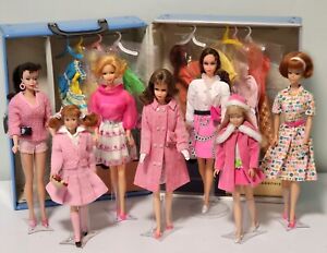 Vtg 60s Barbie LOT AG #4 Francie Skipper W/Black Tag Clothes Accessories Case