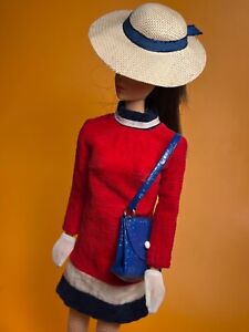 Vintage Mod 60's Japanese Exclusive Barbie Outfit #2656 w/ HTF Boots & Purse