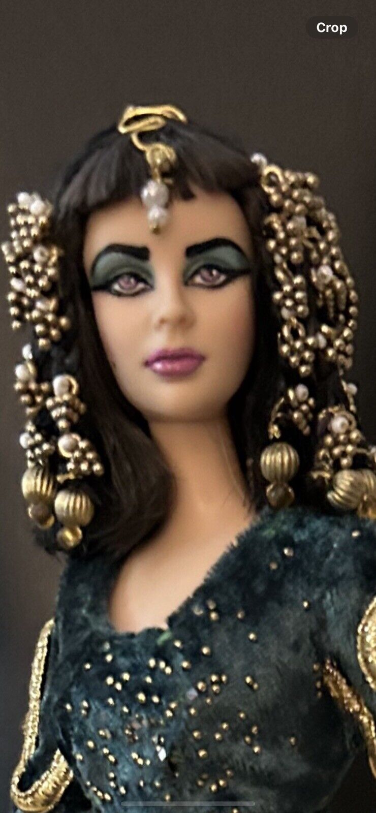 Elizabeth Taylor Cleopatra, OOAK Barbie Repaint