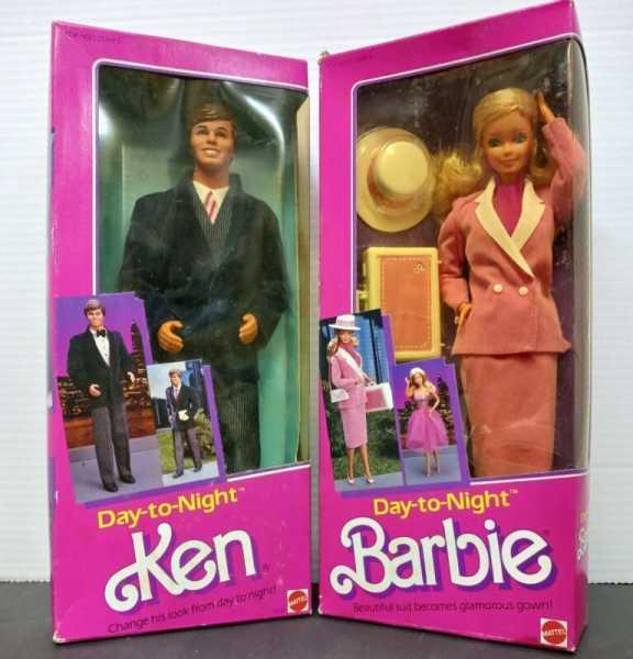 Vintage 1984 Mattel DAY TO NIGHT BARBIE & KEN NEW Old Stock UnOpened