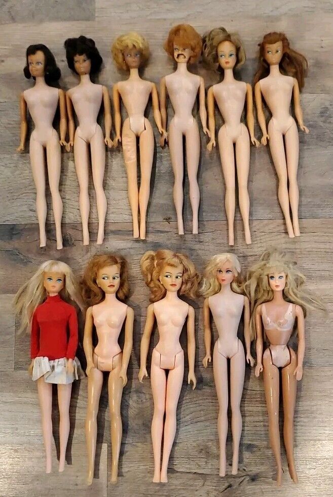 Vintage Barbie REPAIR Lot Of 11 Dolls Mattel Japan & Clones For Repair 1960's