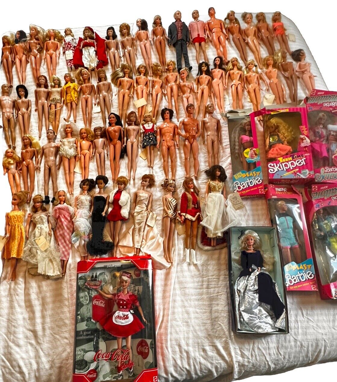 Vintage Lot 1960s & Up Mod Barbies Skipper Ken Scooter Steffie PJ Dolls Outfits