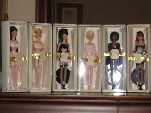 Barbie Lingerie Collection of 6 dolls in display boxes NRFB #1 #2 #3 #4 #5 #6