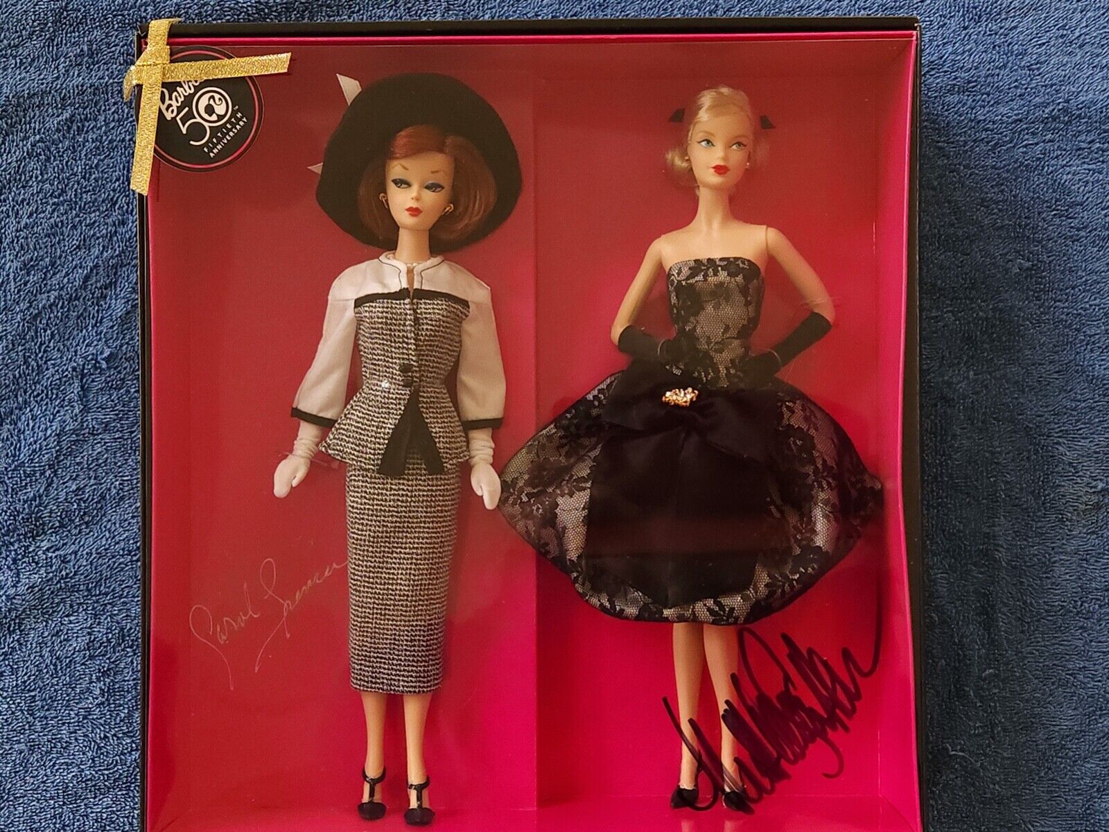 FOR EBAY ID HELLOPHIL36 ONLY-BARBIE 50TH ANN GALA BARBIE GIFTSET, NRFB, SIGNED