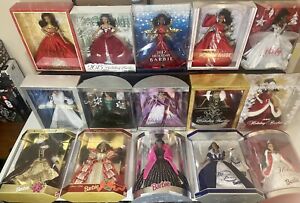 ??African American Holiday Barbie Collection 1996-2021 - 15 SEALED/MINT Dolls??