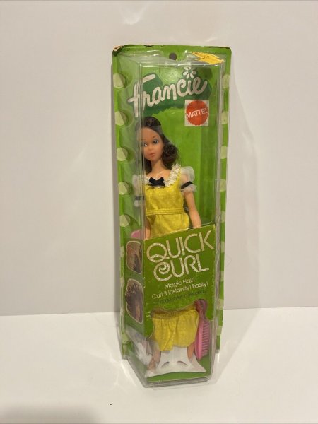 1972 Vintage Mattel 4222 Quick Curl Francie Barbie w wrist tag?Rare New in Box