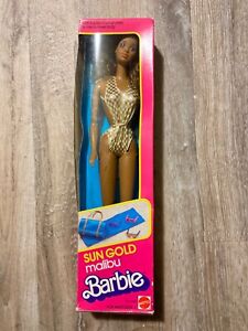 Vintage 1983 Sun Gold Malibu Barbie Doll - African American - Mattel No.7745
