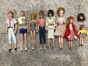 Vintage Barbie dolls and accessories huge lot clothes cars closets Ken Skipper