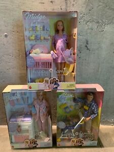 Barbie Happy Family Set of 5 - Midge & Baby, Alan & Ryan, Doctor and Accessories