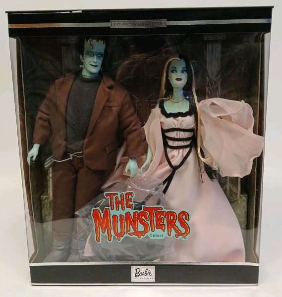 2001 Barbie Collectibles The Munsters Giftset Lily and Herman