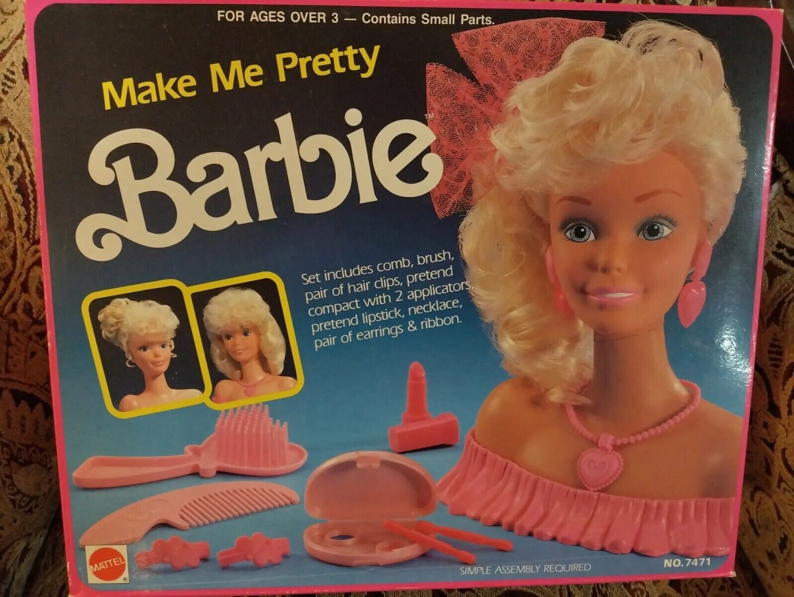 Vintage Make Me Pretty Barbie Hair Styling Head W/ Accessories 1992 sealed box!
