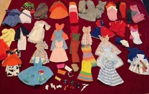 Vintage  1960's   BARBIE DOLL    Huge Lot of CLOTHES   8 pairs of  Shoes (Japan)