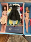 2 vintage barbie dolls 1960s with some accessories including a Barbie & Ken Box