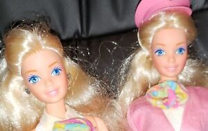 Estrela Barbie Flight Time Stawsrdess  Set 2 Dolls  Rare
