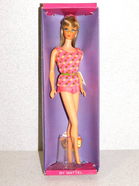 Barbie: VINTAGE Blonde 2nd TWIST & TURN BARBIE Doll w/Box & VHTF 2 Piece Bikini