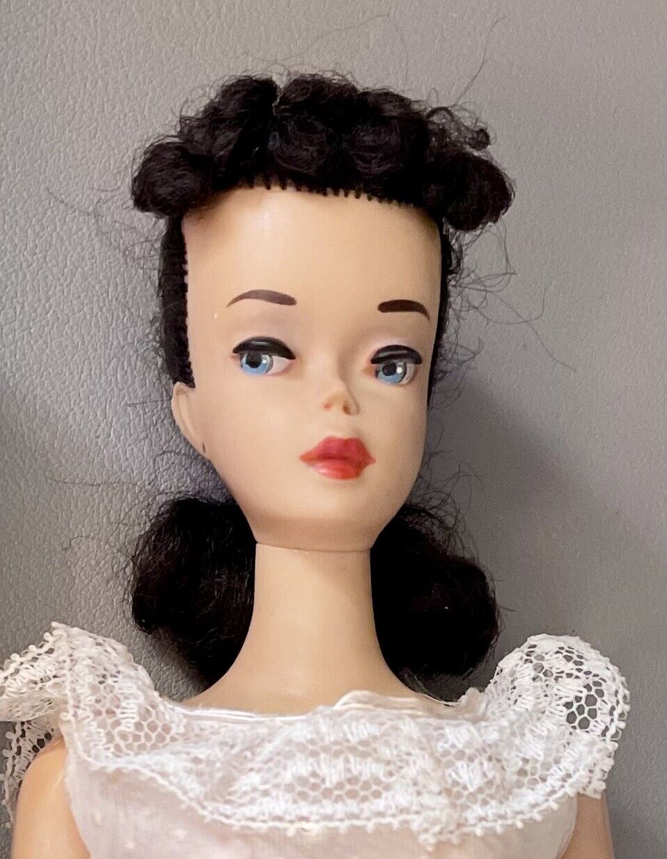 MUST SEE 1960 Vintage #3 Ponytail Barbie BROWN EYELINER All original paint, hair