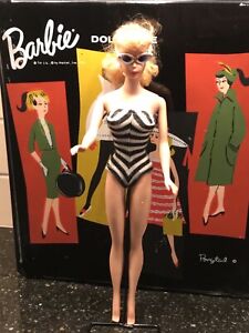 Vintage 1959 Barbie Doll W/Clothes Original Owner 9 Outfits W/case & Stand