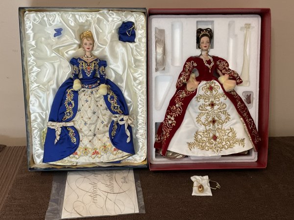 Barbie Faberge Imperial Elegance / Imperial Splendor Porcelain Barbie Dolls NEW