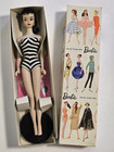 Vintage #3 Brunette Ponytail Barbie w/Box Accessories Stand Booklet