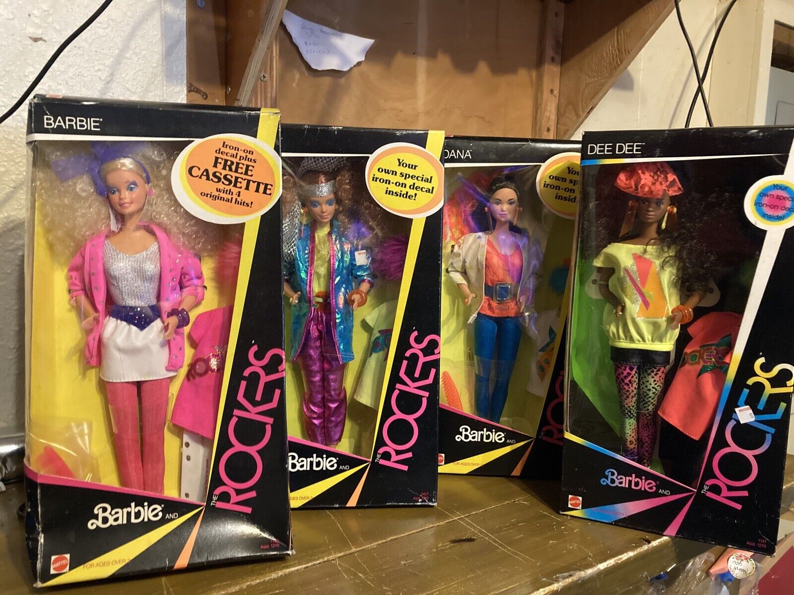 1985 Barbie And The Rockers Doll Set Of 4 NRFB