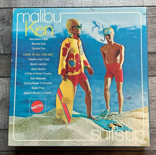 VTG Barbie/Sears Exclusive #1248 Malibu Ken Surf's Up Gift Set (Empty Box Only)