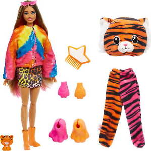 Barbie Cutie Reveal Jungle Series Fashion Doll with Tiger Plush Costume