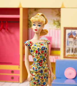 Barbie Mattel 2017 Dream House 1962 Reproduction & Blonde Ponytail Barbie NRFB