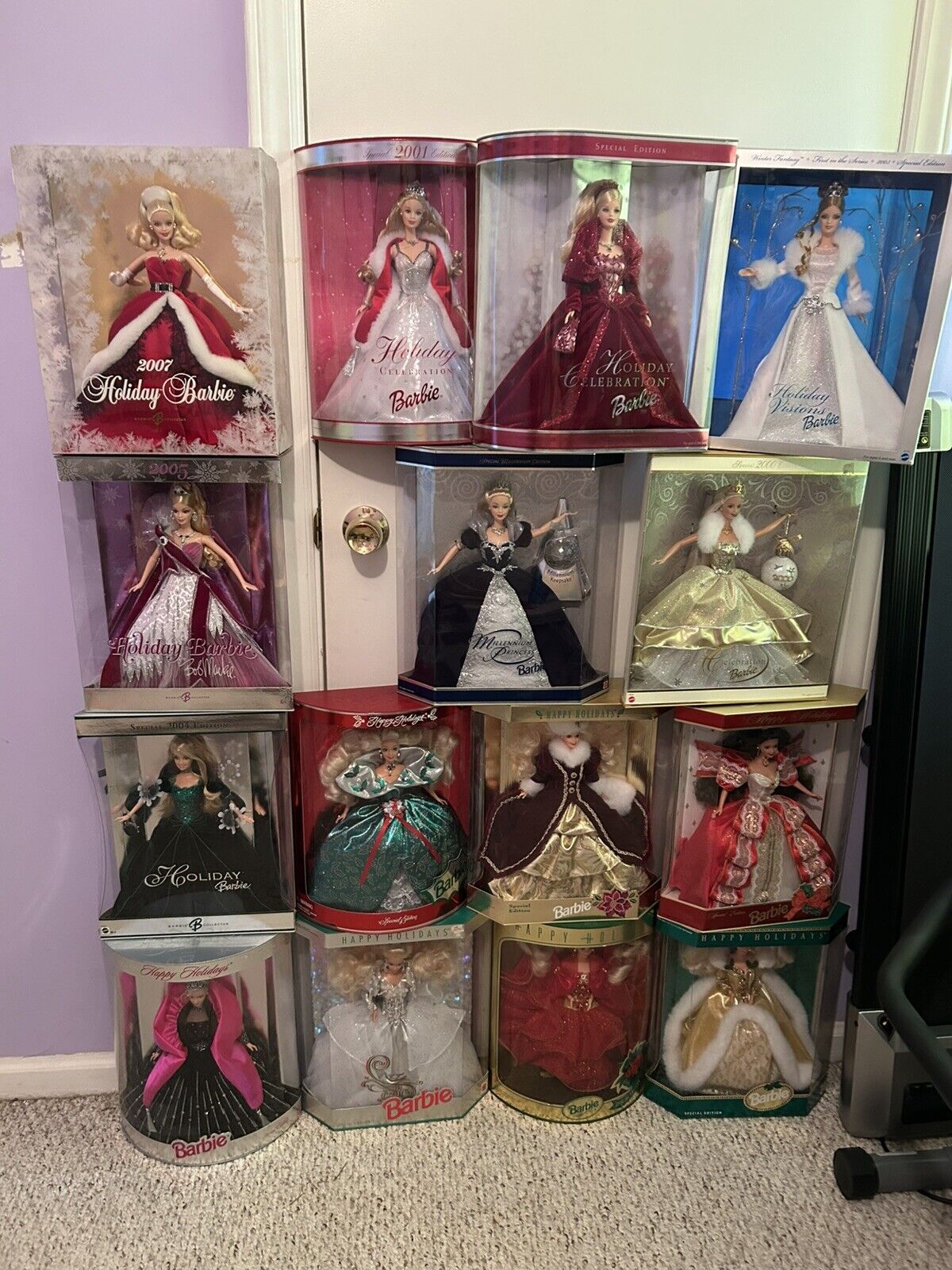 Holiday Barbie Doll NEW BOX SET OF (15) Dolls - 1992-2005 + 2007 New In Box