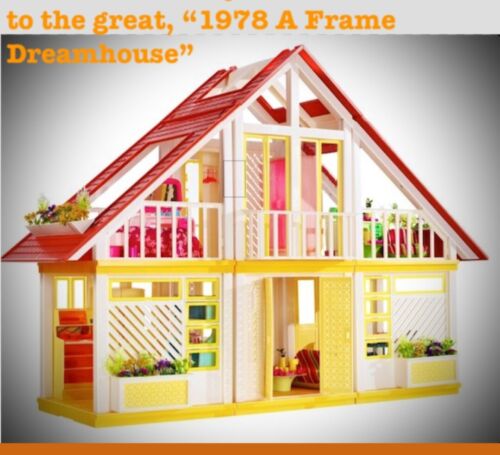 1978 BARBIE DREAM HOUSE A FRAME WITH ORIGINAL FURNITURE