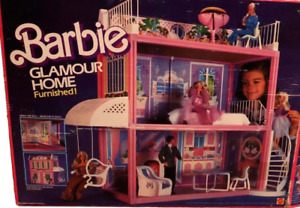HTF VINTAGE 1984 MATTEL BARBIE GLAMOUR HOME FURNISHED 9477 COMPLETE!! EXC