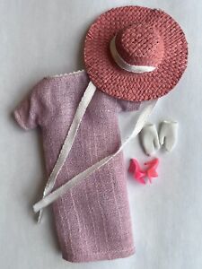 VERY RARE! Vintage 60's Barbie Japanese Exclusive Outfit - Lilac Crepe Dress/Hat